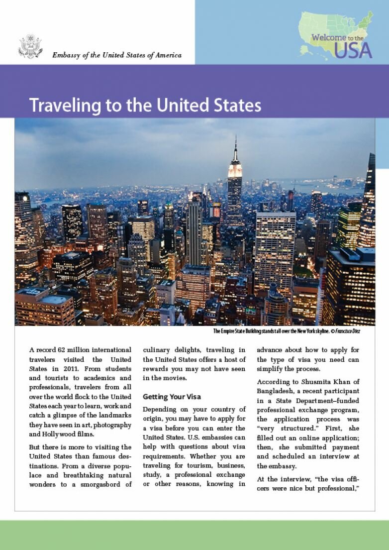 Traveling to the United States